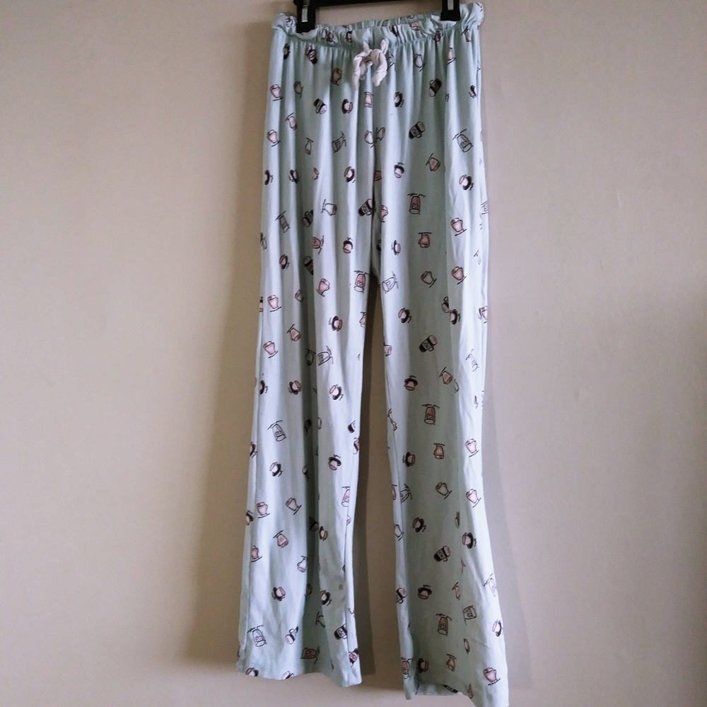 Ardene Woman Blue Graphic Coffee Pajama Pants XS